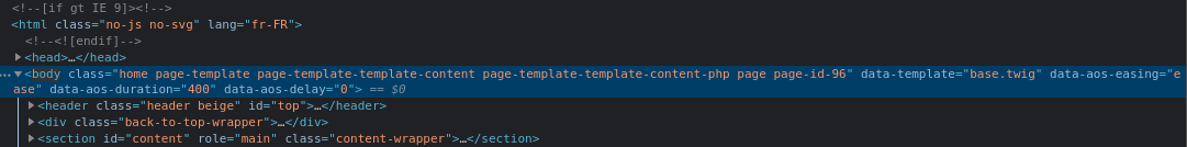 Capture d'écran d'un bloc de code CSS WordPress utilisé pour améliorer les sites e-commerce et web par les agences web e-commerce